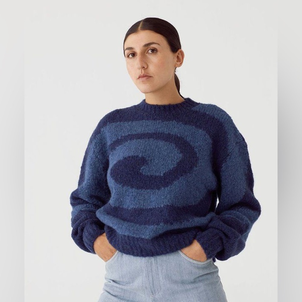 COPY - PALOMA WOOL twister knit sweater - navy